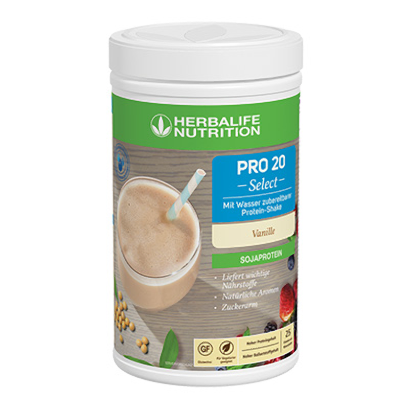 PRO 20 Select - Mit Wasser zubereitbarer Protein-Shake Vanille 630 g 
